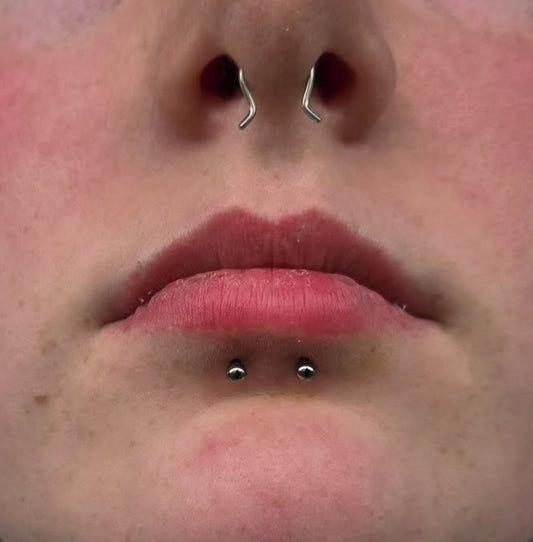 Lower or Upper Lip Piercing
