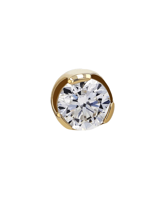 Threaded Titanium Prong Set Gem