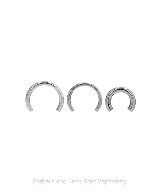 Titanium threaded circular barbell