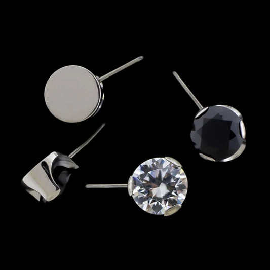 Titanium Side Set Prong Gem