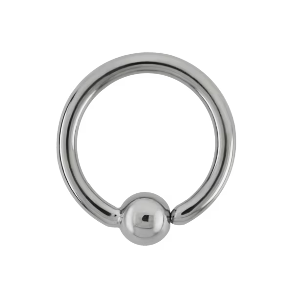 Titanium fixed bead ring