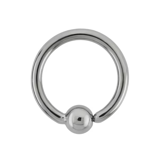 Titanium fixed bead ring