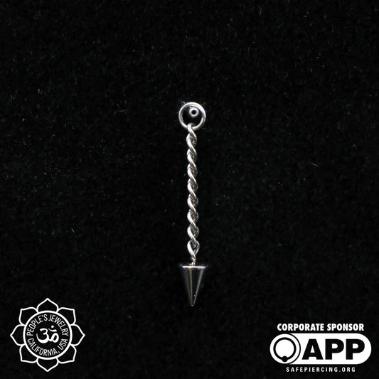 titanium spike chain dangle
