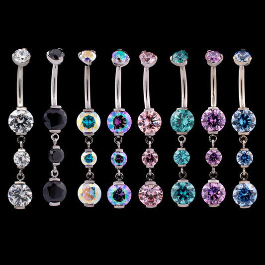 Titanium Dangle Navel Curve
