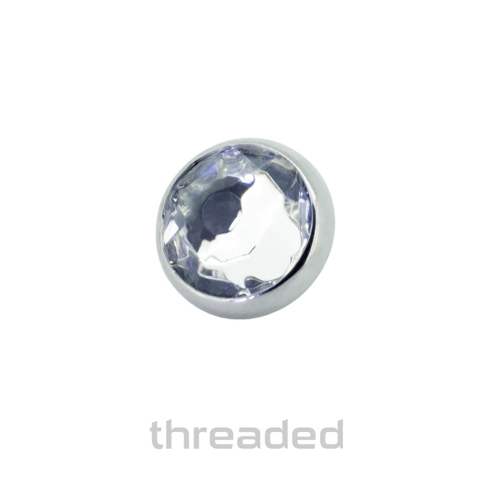 Titanium threaded bezel cz