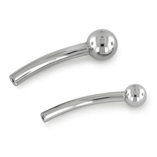 Titanium Curved Barbell (with Fixed Bead)